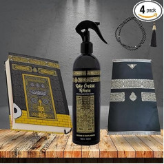 Kaaba Room Spray Ramadāna islāms Dāvanas Lūgšanu paklājs Janamaz Kabe Seccade Korāns 9 valodās (Audio App)