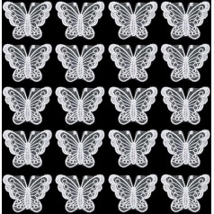 GORGECRAFT 50 gabali tauriņš Lace Trim White Organza Butterflies Lace Lace Audums Izšūšana Šūšana Mežģīnes DIY Craft Decor Applique Patches Embellishments for Wedding Bridal Hair Accessories