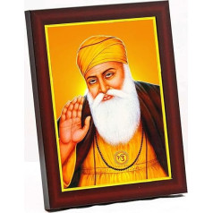 zig zag Guru Nanak Dev Ji Sienas galda bilžu rāmis mazs (6 x 8 collas, akrila stikls)