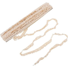 Ciieeo White Embellishments 10 e Lace Aksesuāri šūšanai Apģērbu mežģīņu apdares mežģīņu lentes apdares Balta mežģīņu apdares gludināt uz kokvilnas diegu ziedu līgavas albums