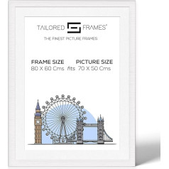 Tailored Frames фоторамка с белым паспарту, 80 x 60 см, для 70 x 50 см, белая