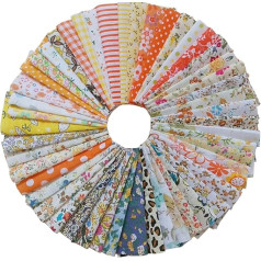 50 gabali 10 x 10 cm dzeltena kokvilnas amatniecības drukāts auduma saišķi kvadrāti Patchwork DIY roku darbs materiālu komplekts komplekts mājas amatniecība šūšana scrapbooking quilting