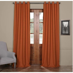 HPD Half Price Drapes BOCH-PL1609-96-GR Bellino aptumšojošs aizkars ar cilpiņām (1 panelis), poliestera maisījums, haki oranžs, 50 x 96 cm