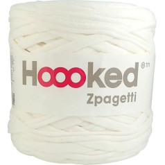 Hoooked Zpagetti kokvilnas trikotāžas dzija 120 m 700 g Balta