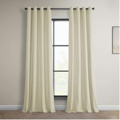 HPD Half Price Drapes Heritage VPYC-198593-84-GR Plīša aizkari ar cilpām guļamistabai un viesistabai, 1 gab.