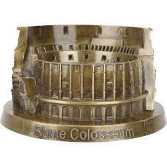 Pssopp Vintage Roma Colosseum modelis Metāla statuja Antīkā arhitektūra Bronzas kolekcija attēls Retro bronzas antīkā arhitektūra amatniecības dekoru