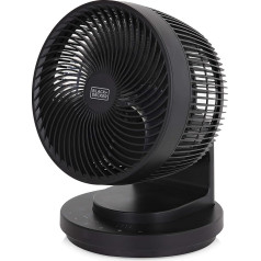 BLACK + DECKER BXFD52002GB Cirkulācijas ventilators, 11 collu, 7 stundu taimeris, melns