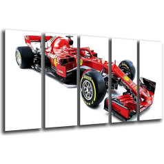 Sienas bilde Formula 1 Car, Ferrari F1 SF71-H, Ferrari F1 2018, Sebastian Vettel, Kimi Raikkonen, 165 x 62 cm, Koka Print, XXL Formula 1, Art Print, Ref.27115