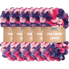 JubileeYarn Fun Jumbo Polyester Finger Loop dzija - Dioni - 5 bumbiņas - par 100g bumbiņā