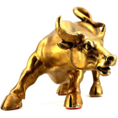 Lizipai Brass Wall Street Bull Statue Mājas Dzīvojamā istaba Biroja dekorēšana Laba veiksme un bagātība Pateicības diena / Ziemassvētki Handmade Gift