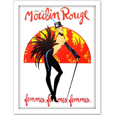 Burlesque Moulin Rouge Paris meitenes mākslas darbu ierāmētas sienas mākslas drukāt 18 x 24 collu meitenes sienas