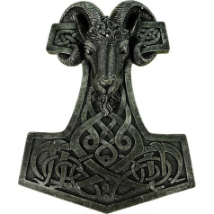 VOGLER Joh. Vogler GmbH Thor's Hammer with Goat Head 30 cm Wall Relief for Hanging Thor