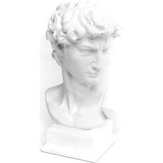 Šūpuļdāvanas Dekoratīvs krūšutēls Romiešu Dāvids Classic Antique Polyresin White Elegant 30cm