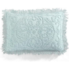 Beatrice Home Fashions medaljons šenila spilvena pārvalks Standard Blue