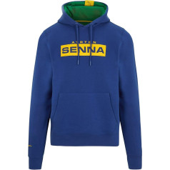 Ayrton Senna - Logo Hoodie - Vīriešiem - Tumši zils