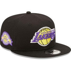 New Era Los Angeles Lakers NBA 17 reizes NBA čempions Sideptach 9Fifty Snapback cepure melna