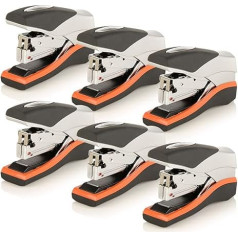 Swingline Heftgerät, Halbstreifen-Desktophefter, 40 Blatt Kapazität, niedrige Kraft, kompakte Größe, Büro, Schreibtisch, Optima 40, Orange/Silber/Schwarz, 6er-Pack (87842) (S7087842-CS)