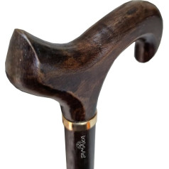 TAMAKA® ar rokām darināta Derby Rokturis Walking Stick ar apkakli - tumši brūna - 37