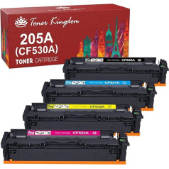 Toner Kingdom 205a saderīgu toneru kasetnes Nomaiņa HP 205A CF530A priekš HP Color Laserjet Pro M181FW M181 M180N M180 priekš HP Color Laserjet Pro M154NW M154A M154.4 Pack