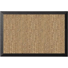 Bi-Office - Kamashi korķa tāfele ar MDF rāmi un dabīgā korķa virsmu, 90 x 60 cm, 19 mm bieza, melns MDF rāmis