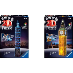 Ravensburger 3D Puzzle 11149 Taipei 101 naktī 234 gabaliņi