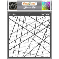 CrafTreat Geometric Stencils, Asymmetric Lines (15 cm x 15 cm), Reusable Stencils for Painting on Wood, Canvas, Paper, Fabric, Floor, Wall and Tiles, DIY Art and Craft Stencils