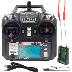 DTXMX Flysky FS-i6X 10 kanālu RC raidītājs 2.4G tālvadības pults ar FS-iA10B 10CH uztvērēju Radio kontroles sistēma fiksētai lidmašīnai FPV sacīkšu dronam 2. režīms