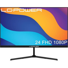 LC-POWER LC-M24-FHD-75 24 collu datora monitors FHD 1920 x1080, 75 Hz, HDMI 1.4, VGA, Adaptive Sync, 3000:1, 16:9, melns