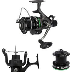 Mikado Carp Range 12008 Precise Freewheel Reel Karpu spole Makšķerēšanas spole Svars 845g Pārnesumu attiecība: 4.7:1