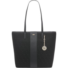 DKNY Women's R31AFR73-XLB-1 Tote, Black Logo/Black, Black logo/black