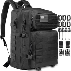 Createy Militārā mugursoma, 45 l, liela armijas mugursoma, 3 tage Assault Pack Molle-Tasche