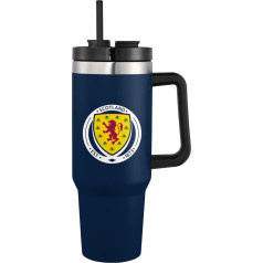 FOCO Reisebecher, oficiāls Lizenzprodukt, Motiv: Schottland-Fußball, 1,1 l, Blau