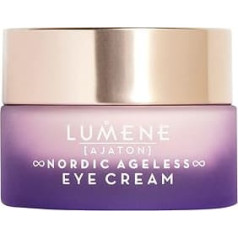 LUMENE Nordic Ageless Ajaton Pretgrumbu un novecošanās acu krēms pret tumšiem lokiem, vegāns un bez smaržvielām, 15 ml