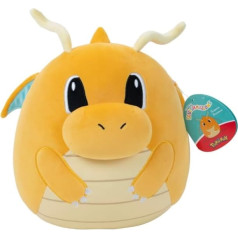 Squishmallows Pokemon 25 cm Dragonite plīša rotaļlieta Pokemon rotaļlieta