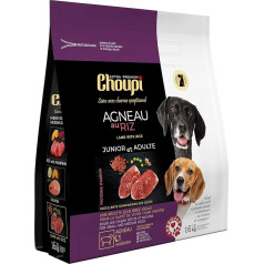 CHOUPI Extra Premium Dry Food for Dogs Small and Medium Breeds Lamb with Rice 1.6 kg - Dry Food