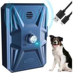 Anti-Bell-Gerät, 3 Frequenzen, Hundeabschreckungsgeräte, 90 cm, Ultraschall-Stopp-Abschreckung, Anti-Bellen, wiederaufladbar, sanftes Hunde-Bell-Kontrollgerät, Trainingsgerät für große und kleine