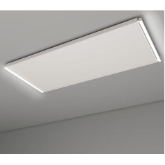 EVOKOR infrasarkanais sildītājs griestu montāžai 900 W, infrasarkanais griestu sildītājs ar LED apgaismojumu Cool White/Warm White Regulējams spilgtums Termostata tālvadības pults Pārkaršanas aizsardzība 1255 x 595