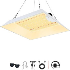 BOWEICORE Augu lampa LED, TS1000 LED augu gaismas pilna spektra LED lampa ar UV un IR stariem, aptumšojama augšanas gaisma istabas augiem, piemērota dārzeņiem, puķēm un citiem istabas augiem, aug LED LED