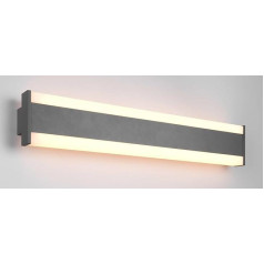 Trio Leuchten Dawson 246360242 LED āra sienas gaisma no alumīnija, lieta alumīnija, antracīta akrila, balta, ietver 8 W LED gaismas diodes, kas maina krāsu, platums 60 cm