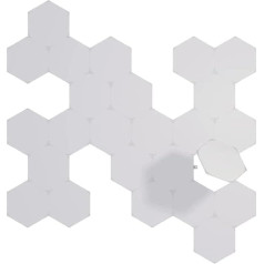 Nanoleaf Shapes Hexagon Expansion Pack, 25 papildu LED paneļi - vieds modulārais RGBW WLAN 16 miljonu krāsu sienas apgaismojums iekštelpās, mūzikas un ekrāna sinhronizācija, darbojas ar Alexa, dekorēšana un spēlēšana