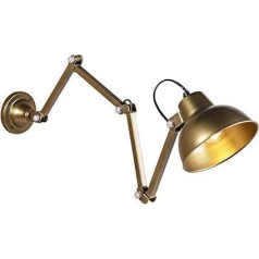 Qazqa - Rūpnieciskais I Vintage I Rūpnieciskais I Vintage I Vintage I Vintage I Sienas lampa Brass Regulējams - Avons I Dzīvojamā istaba I Guļamistaba - Tērauda iegarenais - LED piemērots E27