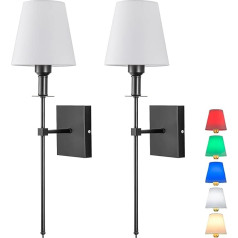 Uzlādējams bezvadu sienas apgaismojums, 2 LED USB uzlādes pieslēgvietas sienas apgaismojuma sienas gaisma lauku saimniecībai, nakts lasīšanas lampa, guļamistaba (krāsa: melna)