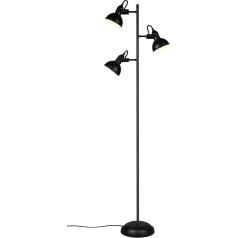 Reality Leuchten Gina R41153032 Grīdas lampa metāla melna matēta bez 3x E14