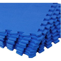 MONZANA® Fitness Floor Protection Mat Set of 32 45 x 45 cm Pool Non-Slip Heat Insulating EVA Foam Expandable Puzzle Mat Children's Underlay Blue