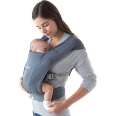 Ergobaby bērnu nēsātājs jaundzimušajiem no dzimšanas, īpaši mīksts, Embrace priekšējais bērnu nēsātājs, ergonomisks (Oksfordas zilais)