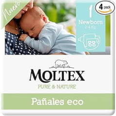 Moltex Pure & Nature Eco Friendly autiņbiksītes 1 izmērs (2-5kg) 88 autiņbiksītes