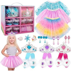 WELLDOER Princess Dress Up Set Collection Princess Jewellery Box Toy Radošie stimuli