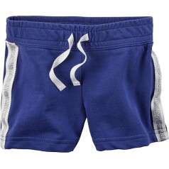 Carters Bērnu meiteņu zīdaiņu šorti Sparkle Side Stripe French Terry Shorts Blue 3M, zili, zils