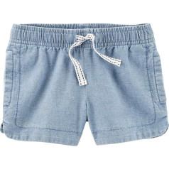 Carter's Baby Girls' Easy Pull-On Twill šorti, zili