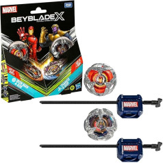 Hasbro Beyblade X Marvel sadarbības komplekts Iron Man 4-80B vs Thanos 4-60B Multipack komplekts